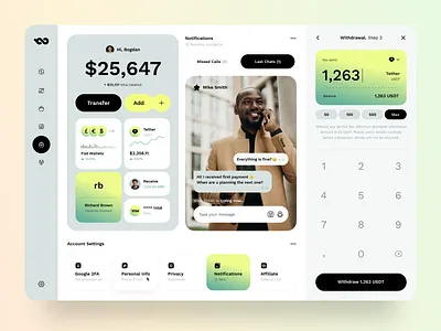 Finance Dashboard Web UI account balance banking chart dashboard design finance graph investing money payment ui ux walllet website