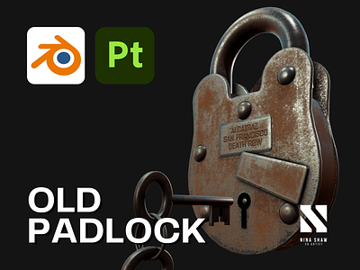 Old Padlock 3d padlock prison security