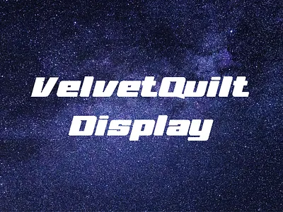 VelvetQuilt Display Font 3d display font fancy font font graphic design typography