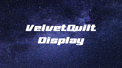 VelvetQuilt Display Font 3d display font fancy font font graphic design typography