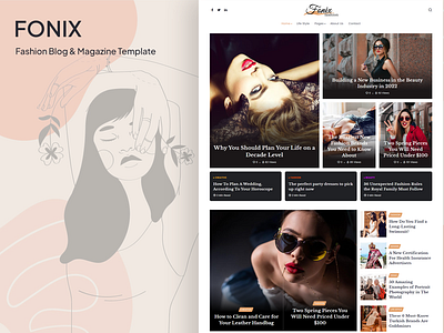 Fonix | Fashion & LifeStyle Blog WordPress Theme fashion blog lifestyle blog personal blog website template wordpress theme