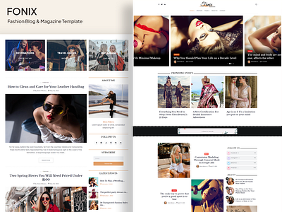 Fonix | Fashion & LifeStyle Blog WordPress Theme fashion blog lifestyle blog personal blog website template wordpress theme