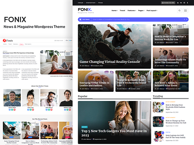 Fonix | Newspaper & Magazine WordPress Theme magazine template news theme personal blog website template wordpress theme