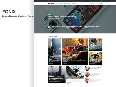 Fonix | Newspaper & Magazine WordPress Theme magazine template news theme personal blog website template wordpress theme