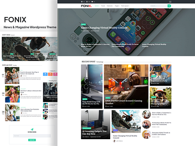 Fonix | Newspaper & Magazine WordPress Theme magazine template news theme personal blog website template wordpress theme