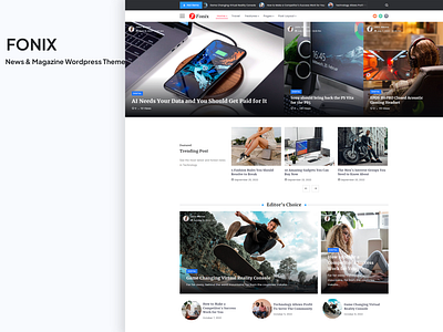 Fonix | Newspaper & Magazine WordPress Theme magazine template news theme personal blog website template wordpress theme