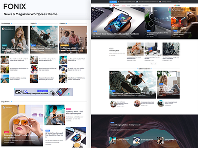 Fonix | Newspaper & Magazine WordPress Theme magazine template news theme personal blog website template wordpress theme