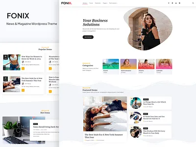 Fonix | Newspaper & Magazine WordPress Theme magazine template news theme personal blog website template wordpress theme