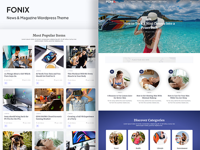 Fonix | Newspaper & Magazine WordPress Theme magazine template news theme personal blog website template wordpress theme