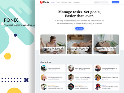 Fonix | Newspaper & Magazine WordPress Theme magazine template news theme personal blog website template wordpress theme