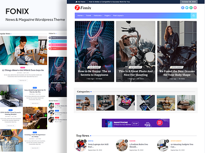 Fonix | Newspaper & Magazine WordPress Theme magazine template news theme personal blog website template wordpress theme