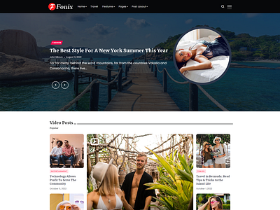 Fonix | Newspaper & Magazine WordPress Theme magazine template news theme personal blog website template wordpress theme