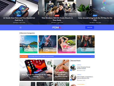 Fonix | Newspaper & Magazine WordPress Theme magazine template news theme personal blog website template wordpress theme