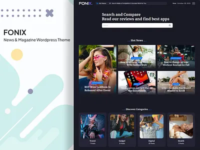 Fonix | Newspaper & Magazine WordPress Theme magazine template news theme personal blog website template wordpress theme