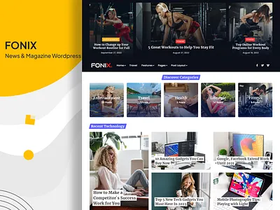 Fonix | Newspaper & Magazine WordPress Theme magazine template news theme personal blog website template wordpress theme