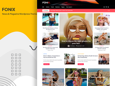 Fonix | Newspaper & Magazine WordPress Theme magazine template news theme personal blog website template wordpress theme