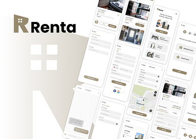 Renta (Room/Bedspace Rental Booking App) booking app room booking app ui design uiux ux case study