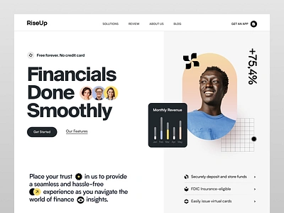 Landing Page for Fintech Company design homepage landing landing design landing page landing page design web web design web page web site website website design