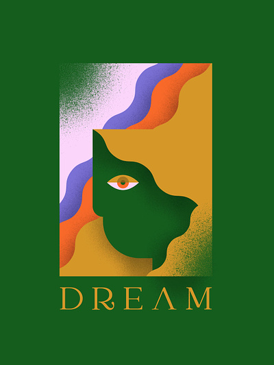 Dream abstract design dream dreams graphic design icon illustration line logo minimal retro simple waves woman