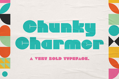 Chunky Charmer – Bold Typeface adorable bold books branding chubby chunky cute fat font headline kids logo poster quirky thick typeface