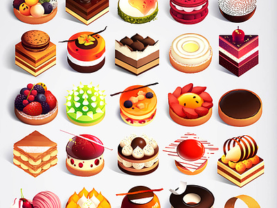 SWEETIES 🍰 🧁 🥧 🍩 colors cool design fun illustration pastries pastry poster sweet sweeties yum yummy