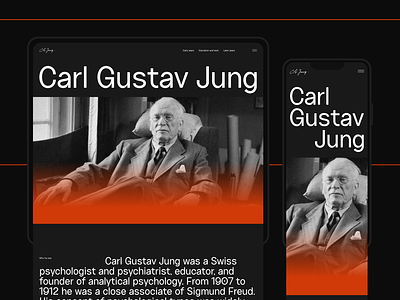 Longreads website about Carl Jung website biography biographywebsite branding graphic design landingpage landingpagedesigner landingpages logo longreaddesign longrid longriddesign psychologistwebsite psychologystwebsite ui uidesign uidesigner uiux uiuxdesign webdesign webdesigner websitedesign