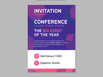 Business Event Invitation business event card design event summit graphic design invitation invitation card invitation cards invite somali