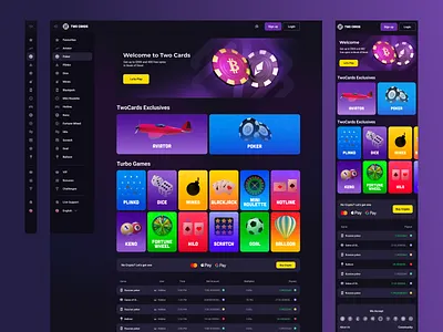 Crypto Casino landing page crypto casino dashboard landing page online casino responsive shot ui ui design ux web design