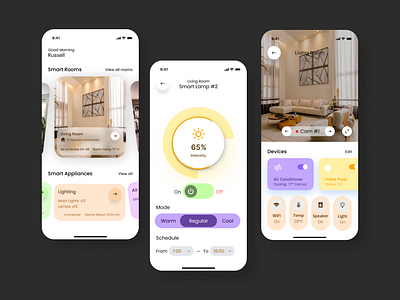 Smart Home App UI Design 3d app app design branding design illustration smart home smart home app smart home app design smart home app ui smart home app uiux smart home ui ux smarthome app ui ui design uiux ux