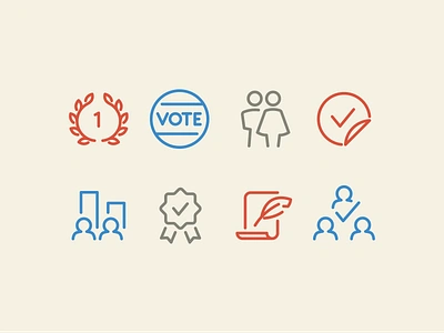 Pixi Line Icons — Politics design icon icon set icons illustration line pixi political politics ui vector vote voting