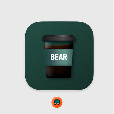 Bear Coffee Icon branding coffee graphic design icon ios logo ui