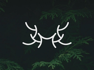 Monogram "M" + Deer antlers Logo design . branding design graphic design icon illustration logo symbol ui ux vector