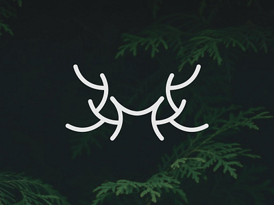Monogram "M" + Deer antlers Logo design . branding design graphic design icon illustration logo symbol ui ux vector