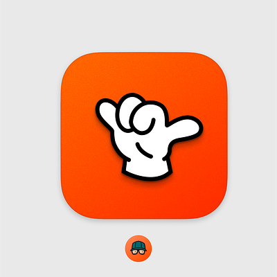 Hand Icon branding graphic design hand icon ios logo shaka ui