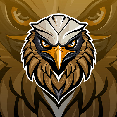 Eagle mascot logo gaming league logo