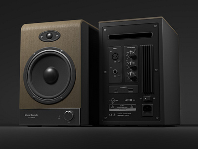 Studio Speakers gear hardware music product design speakers uiux visualisation