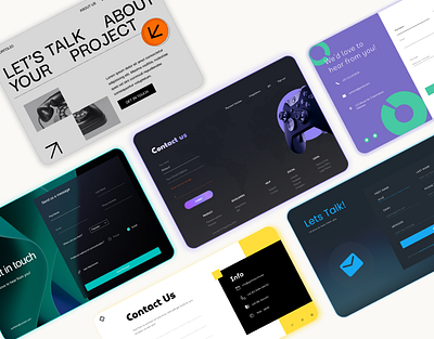 Contact Page UI Design about us branding design figma illustration portfolio ui uiux web design