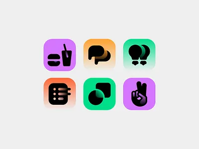 Way-finding Icons branding chat clean colors design food gradient graphic design icon iconography icons illustration logo minimalism minimalist minimalist design peace system ui way finding
