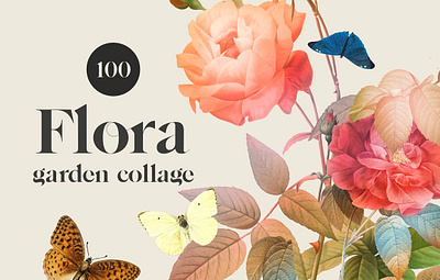 Flora/garden collage graphic design