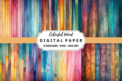 Colorful Wood Watercolor Background tumbler wrap