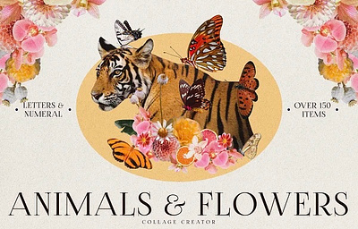 Animals&Flowers/Collage Creator graphic design motion graphics