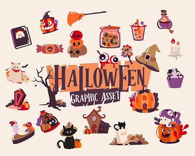 Graphic Asset Halloween character concept creative design illustration