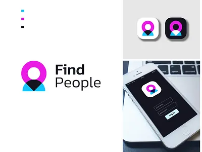 Find People Logo branding business design employee find find people graphic design group human location logo logo design map modern people person pin search teamwork work