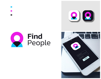 Find People Logo branding business design employee find find people graphic design group human location logo logo design map modern people person pin search teamwork work