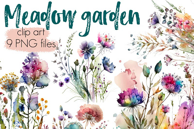 Flower/Meadow garden graphic design