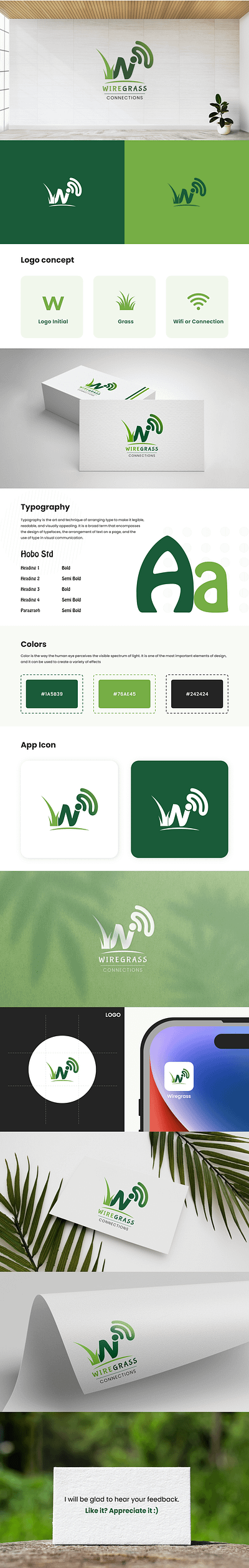 Wire Grass Logo Presentation logo ui