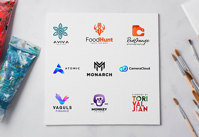 Multiple Logo Mockup brand identity brand name brand style branding creative logo custom logo graphic design graphics logo logo design minimalistic modern design modern logo ui