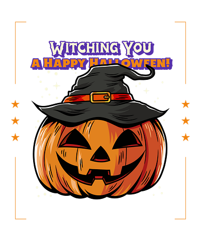 witching you A happy Halloween design graphic design