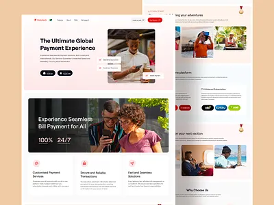 Fintech Website Design design fintech app illustration landing pages uidesign web design website