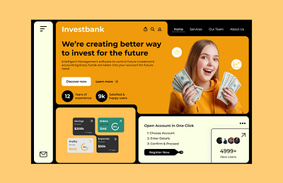 Investment - Website Design - Landing Page Design - Web Design amazing funds website work banking finance business finance homepage finance landing page finance web design finance webpage finance website financial fintech funds intuitive design invest investment profit saving user interface web app design